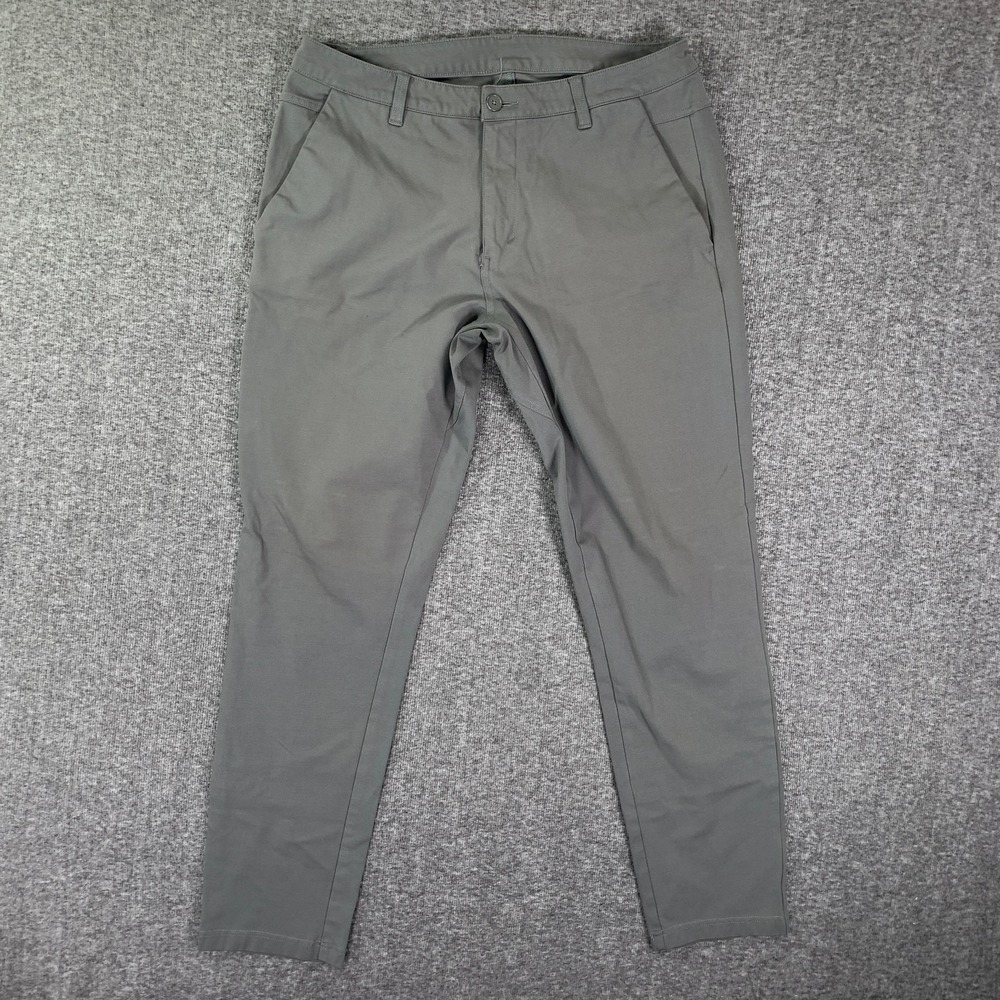 BYLT Everday Pant 2.0 Men 36x30 Slim Fit Gray Performance Stretch Athleisure